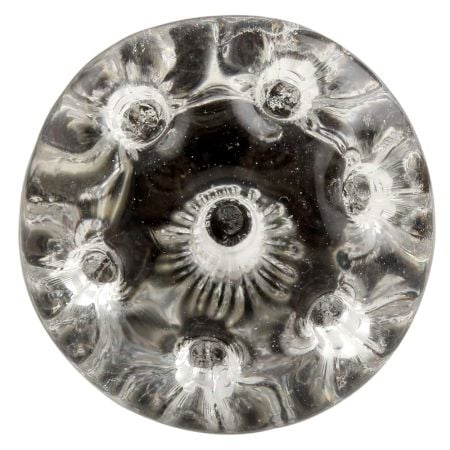 Clear Inside Hole Oval Shape Glass Wine Stopper